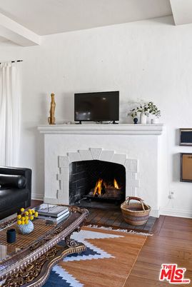 Fireplace, Interior, Wood Texture Flooring