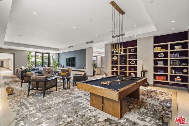 Billiard Table, Game Room, Interior, Living room, Pendant Lights, Recessed Lighting