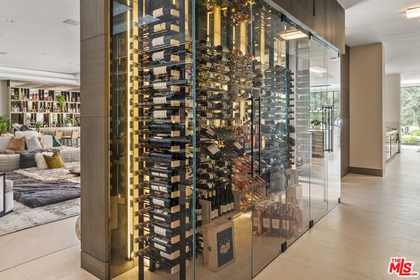 Interior, Recessed Lighting, Wine Storage, Wood Texture Flooring
