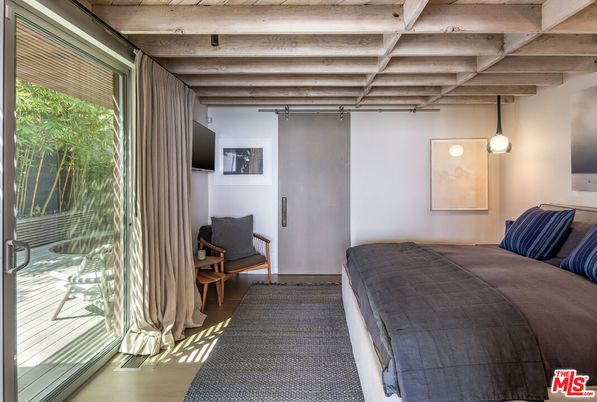 Bedroom, Interior, Pendant Lights, Wooden Beams