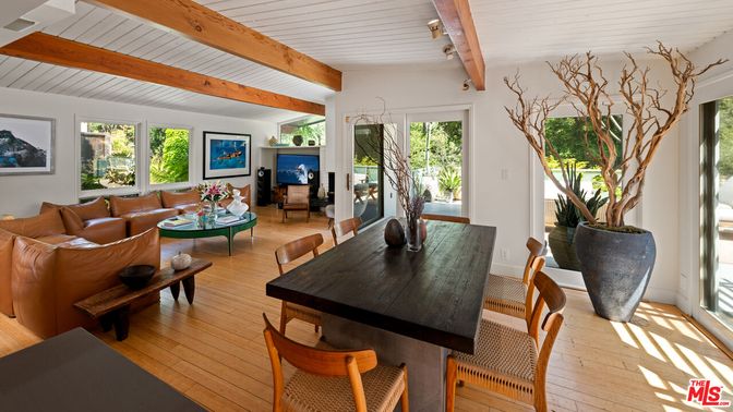 Dining room, Interior, Living room, Wooden Beams, Wood Texture Flooring