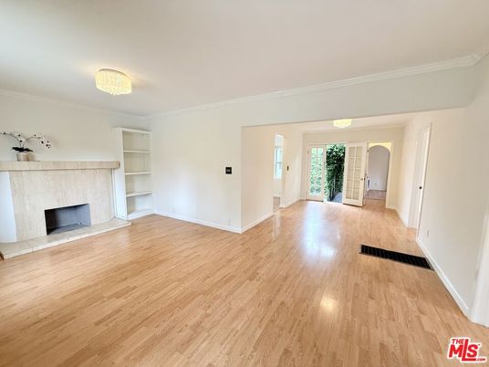 Empty room, Fireplace, Interior, Wood Texture Flooring