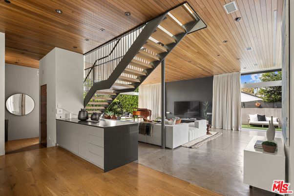 Interior, Living room, Recessed Lighting, Wooden Ceilings, Wood Texture Flooring