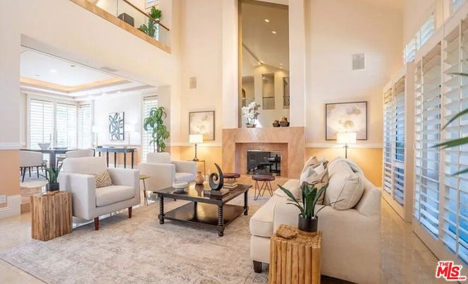 Dining room, Fireplace, Interior, Living room, Recessed Lighting