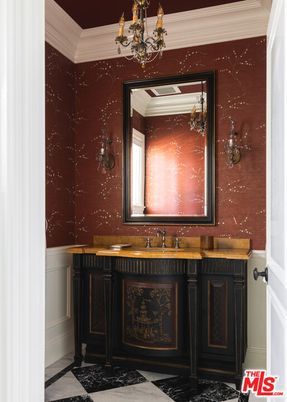 Bathroom, Chandelier, Interior, Marble