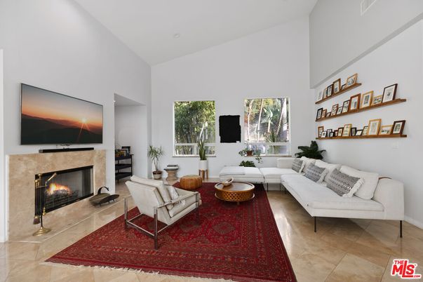 Fireplace, Interior, Living room, Recessed Lighting