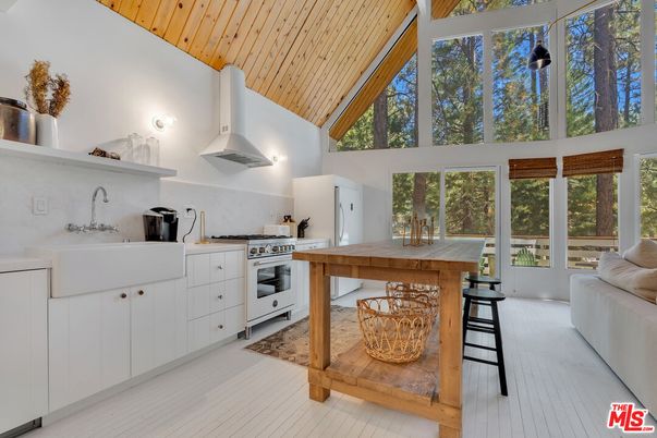 Interior, Kitchen, Stainless Steel Appliances, Wooden Ceilings, Wood Texture Flooring