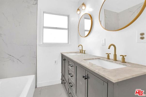 Bathroom, Dual Sink Vanities, Interior, Marble, Marble Walls