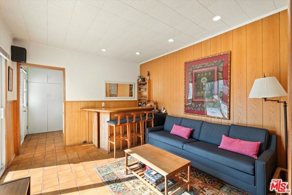 Interior, Living room, Recessed Lighting, Wooden Walls