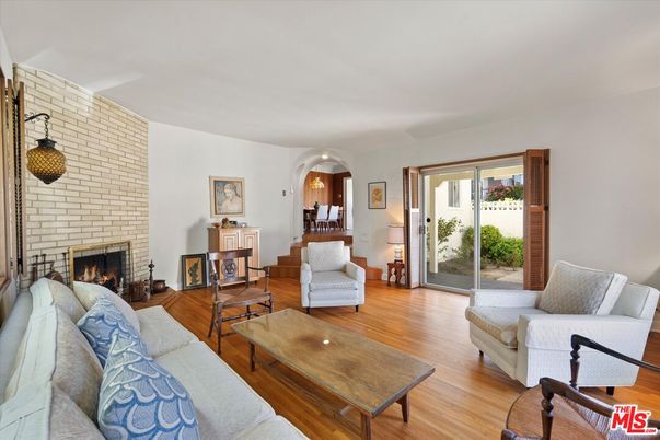 Fireplace, Interior, Living room, Stone Walls, Wood Texture Flooring