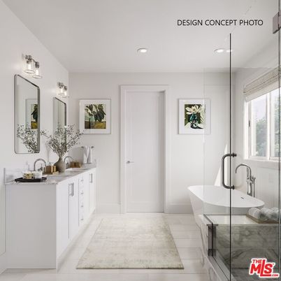 Bathroom, Dual Sink Vanities, Free Standing Baths, Glass Shower, Interior, Recessed Lighting