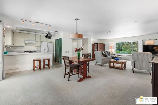 Dining room, Interior, Kitchen, Living room, Pendant Lights, Stainless Steel Appliances