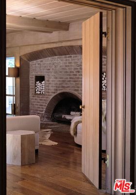 Fireplace, Interior, Stone Walls, Wood Texture Flooring
