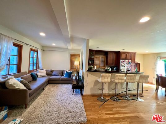 Interior, Kitchen, Living room, Recessed Lighting, Wood Texture Flooring