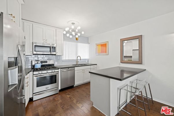 Interior, Kitchen, Pendant Lights, Stainless Steel Appliances, Wood Texture Flooring