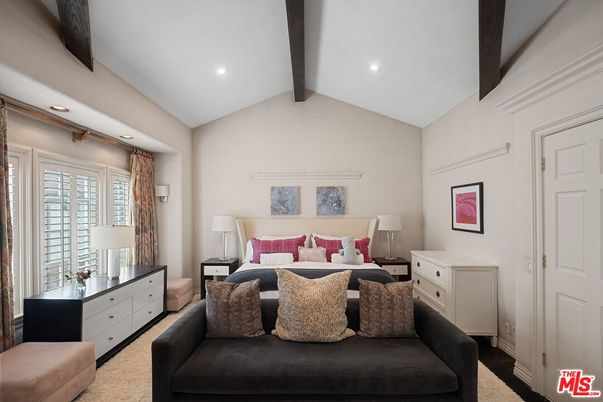 Bedroom, Interior, Recessed Lighting, Wooden Beams