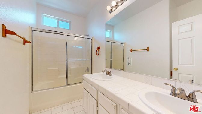 Bathroom, Dual Sink Vanities, Glass Shower, Interior, Tile Countertops