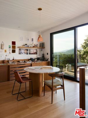 Interior, Kitchen, Pendant Lights, Wood Texture Flooring