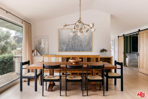 Chandelier, Dining room, Interior, Pendant Lights, Wood Texture Flooring