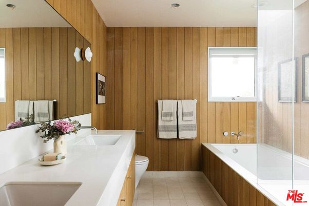 Bathroom, Dual Sink Vanities, Interior, Wooden Walls