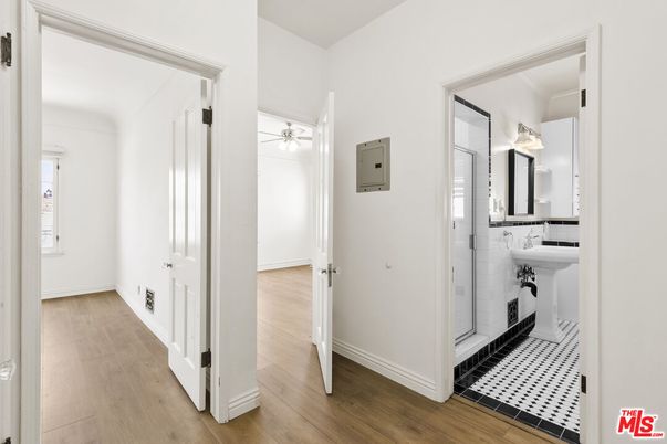 Bathroom, Interior, Wood Texture Flooring