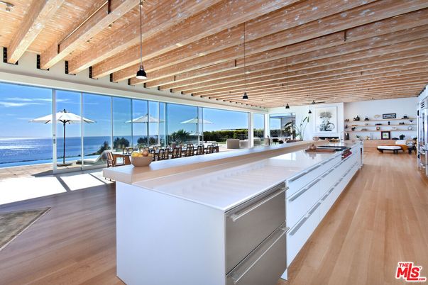 Interior, Kitchen, Pendant Lights, Water, Wooden Beams, Wooden Ceilings, Wood Texture Flooring