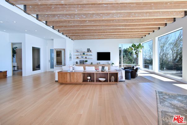 Interior, Recessed Lighting, Wooden Beams, Wood Texture Flooring
