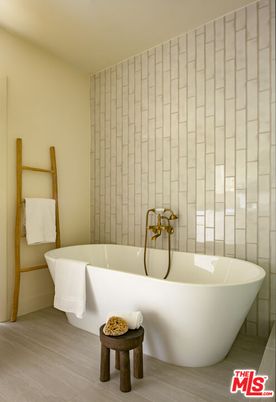 Bathroom, Free Standing Baths, Interior, Wood Texture Flooring