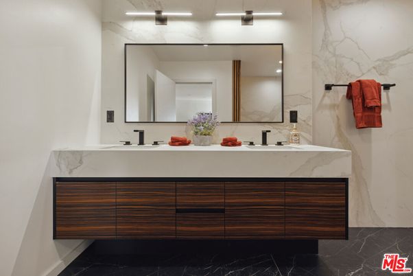 Bathroom, Dual Sink Vanities, Interior, Marble, Marble Walls