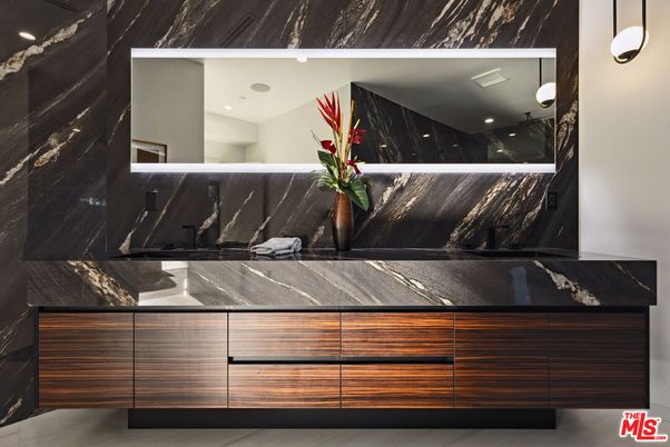 Interior, Kitchen, Marble Walls, Recessed Lighting