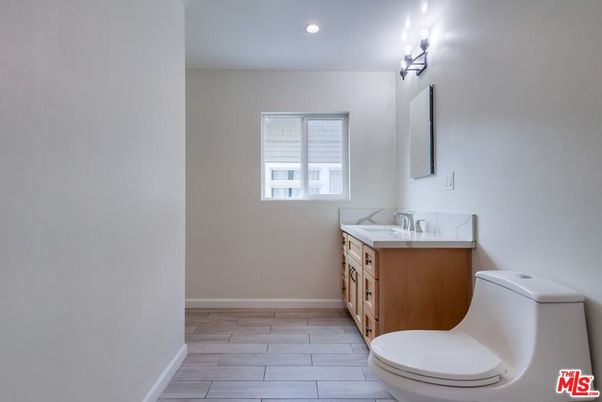Bathroom, Interior, Recessed Lighting, Wood Texture Flooring