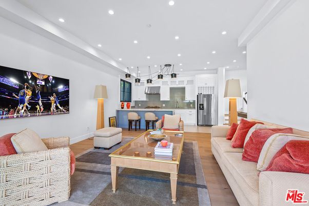 Interior, Kitchen, Living room, Pendant Lights, Recessed Lighting, Stainless Steel Appliances, Wood Texture Flooring