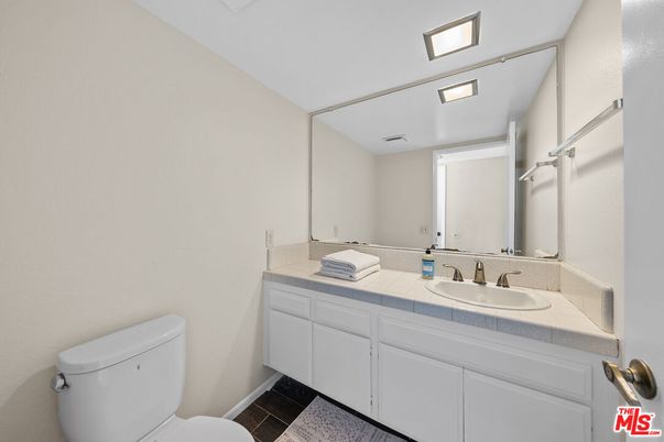 Bathroom, Interior, Recessed Lighting, Tile Countertops