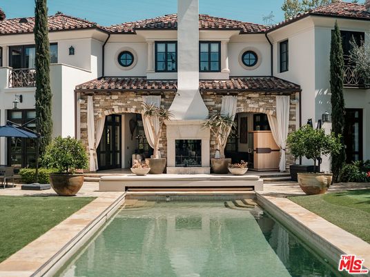 Exterior, Facade, Pool, Spanish Mediterranean