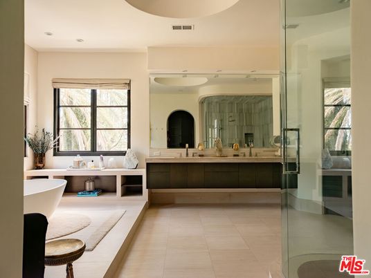 Bathroom, Dual Sink Vanities, Free Standing Baths, Glass Shower, Interior, Recessed Lighting