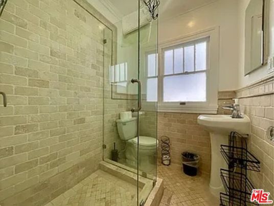 Bathroom, Glass Shower, Interior, Stone Walls
