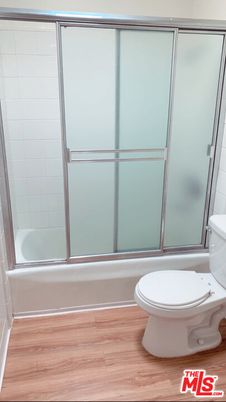Bathroom, Glass Shower, Interior, Wood Texture Flooring