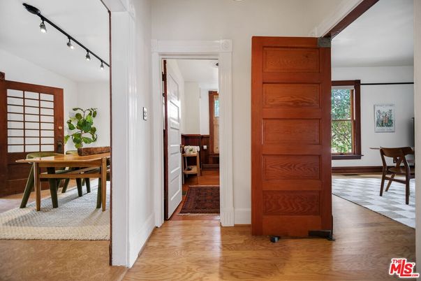 Dining room, Interior, Wood Texture Flooring