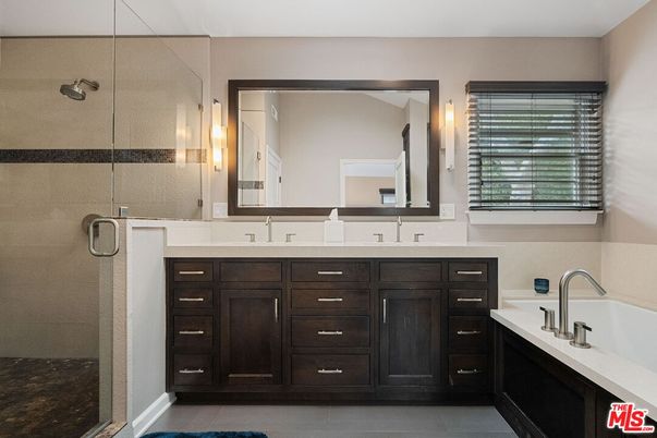 Bathroom, Dual Sink Vanities, Glass Shower, Interior