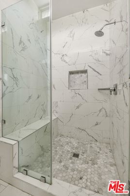 Bathroom, Glass Shower, Interior, Marble Walls