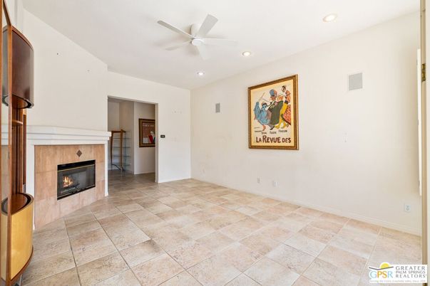 Empty room, Fireplace, Interior, Recessed Lighting
