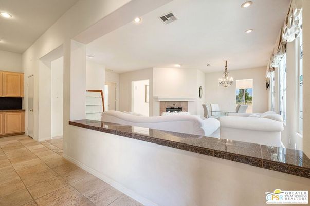 Chandelier, Dining room, Fireplace, Interior, Recessed Lighting