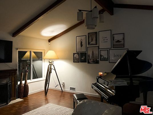 Interior, Piano, Wooden Beams, Wood Texture Flooring