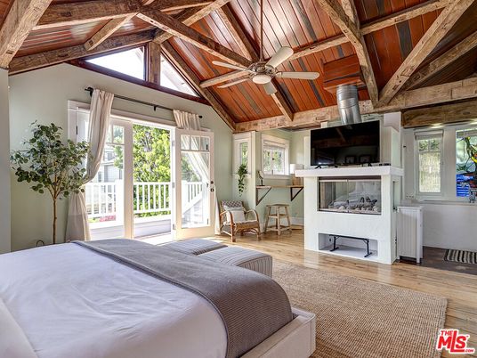 Bedroom, Interior, Wooden Beams, Wooden Ceilings, Wood Texture Flooring