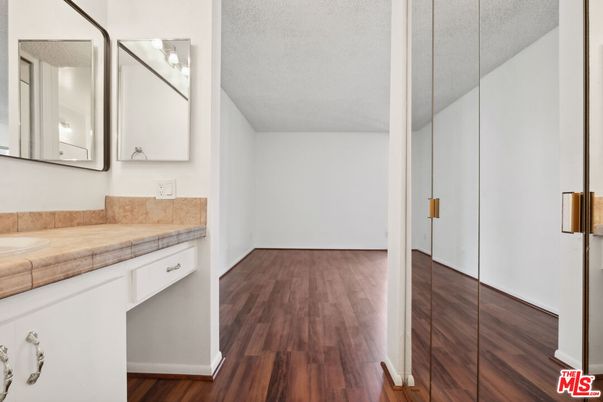 Bathroom, Interior, Tile Countertops, Wood Texture Flooring
