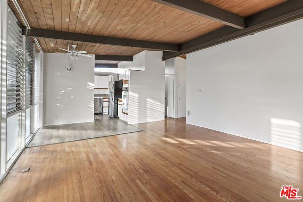 Empty room, Interior, Kitchen, Wooden Beams, Wooden Ceilings, Wood Texture Flooring