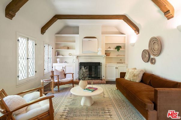 Fireplace, Interior, Living room, Wooden Beams