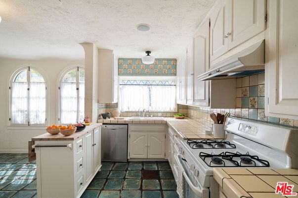 Interior, Kitchen, Stainless Steel Appliances, Tile Countertops