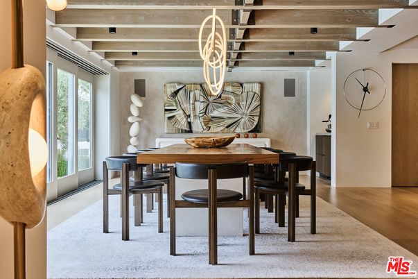 Dining room, Interior, Wooden Beams, Wood Texture Flooring