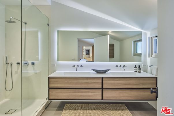 Bathroom, Dual Sink Vanities, Glass Shower, Interior